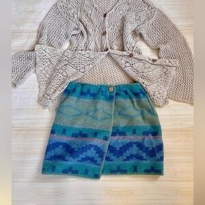 VINTAGE EXPRES JEANS NO. 4 SOUTHWESTERN WOOL SKIRT | SIZE 5/6​